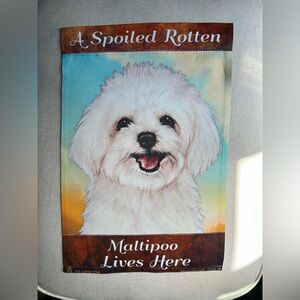 MaltiPoo fabric hanging/flag